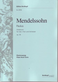 Mendelssohn Paulus Op36 Vocal Score Sheet Music Songbook