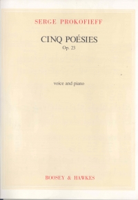 Prokofiev 5 Poesies Op 23 Sheet Music Songbook