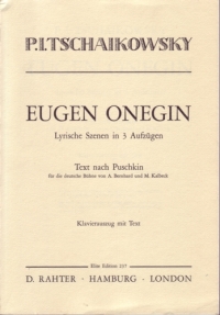 Tchaikovsky Eugene Onegin Op24 Vocal Score Sheet Music Songbook