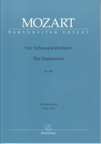 Mozart Der Schauspieldirektor Vocal Score Sheet Music Songbook