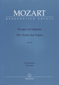 Mozart Il Sogno Di Scipione Vocal Score Kv126 Sheet Music Songbook