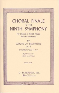 Beethoven Choral Finale To 9th Sym Vocal Score Sheet Music Songbook