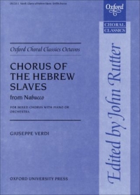 Verdi Chorus Of The Hebrew Slaves Vocal Score Sheet Music Songbook