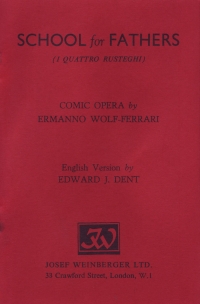 Wolf School For Fathers Libretto English Sheet Music Songbook