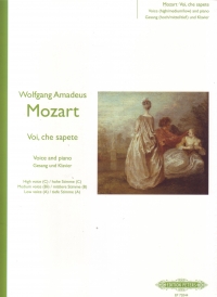 Mozart Voi Che Sapete Sheet Music Songbook
