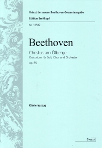Beethoven Christus Am Olberge Op. 85 Vocal Score Sheet Music Songbook