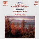 Grieg/johansen String Quartets Music Cd Sheet Music Songbook