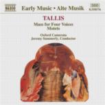 Tallis Mass For Four Voices Motets Music Cd Sheet Music Songbook