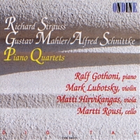 Piano Quartets Strauss R, Mahler & Schnittke Cd Sheet Music Songbook