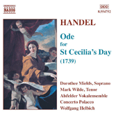 Handel Ode For St Cecilias Day Music Cd Sheet Music Songbook