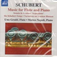 Schubert Music For Flute & Piano Music Cd Sheet Music Songbook