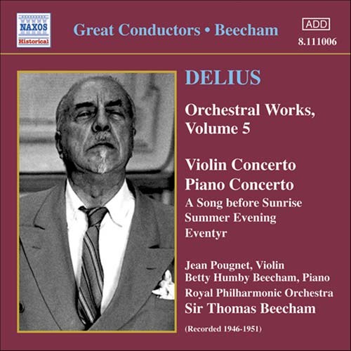 Delius Orchestral Works Vol 5 Beecham Music Cd Sheet Music Songbook