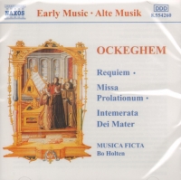 Ockeghem Requiem Missa Prolationum Music Cd Sheet Music Songbook
