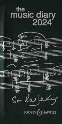Boosey & Hawkes The Music Diary 2024 Black Sheet Music Songbook