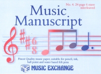 Music Manuscript No 4 24 Page 6 Stave Interleaved Sheet Music Songbook