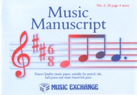 Music Manuscript No 6 (24 Page 4 Stave) Jumbo Sheet Music Songbook