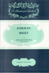 Lovelock Form In Brief Sheet Music Songbook