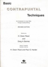 Basic Contrapuntal Techniques Reed/steinke + Cd Sheet Music Songbook