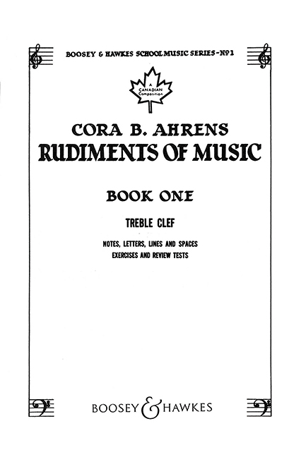 Rudiments Of Music Vol 1 Ahrens Sheet Music Songbook