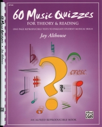 60 Music Quizzes For Theory & Reading Althouse Sheet Music Songbook