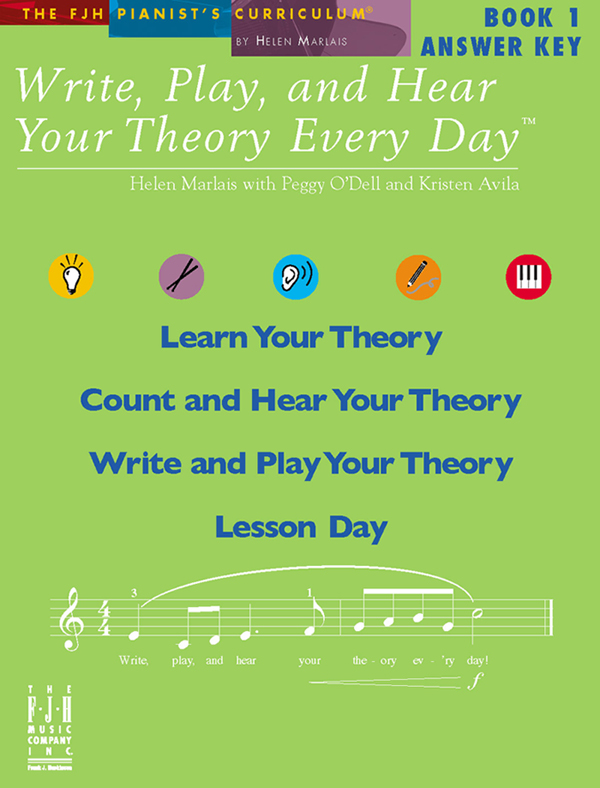 Write Play & Hear Your Theory Every Day 1 Answers Sheet Music Songbook