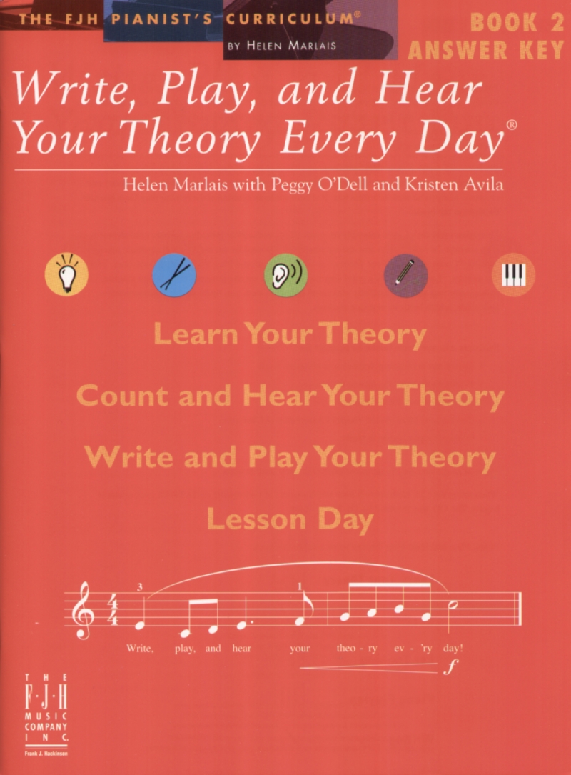 Write Play & Hear Your Theory Every Day 2 Answers Sheet Music Songbook