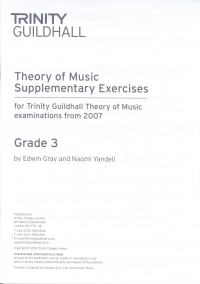 Trinity Theory Supplementary Exercises Grade 3 Sheet Music Songbook