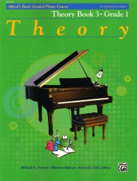 Alfred Basic Graded Piano Course Theory 3 Grade 1 Sheet Music Songbook