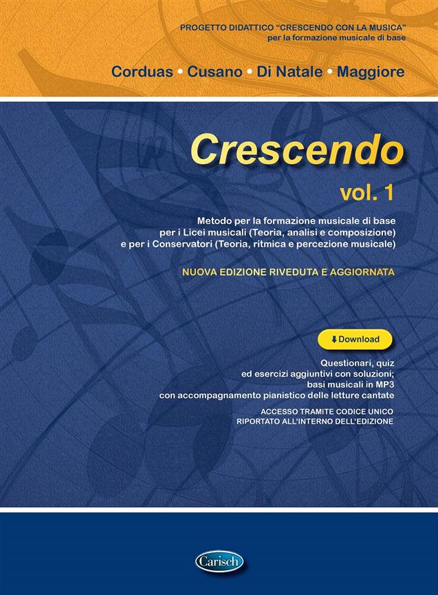 Crescendo Vol 1 Corduas Sheet Music Songbook