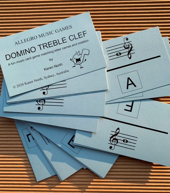 Domino Treble Clef Card Game Sheet Music Songbook