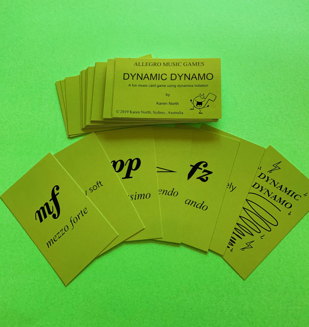 Dynamic Dynamo Card Game Sheet Music Songbook