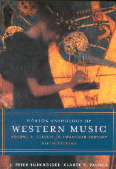 Norton Anthology Of Western Music Vol 2 Sheet Music Songbook