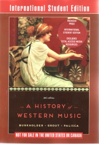 Grout History Of Western Music International Lates Sheet Music Songbook