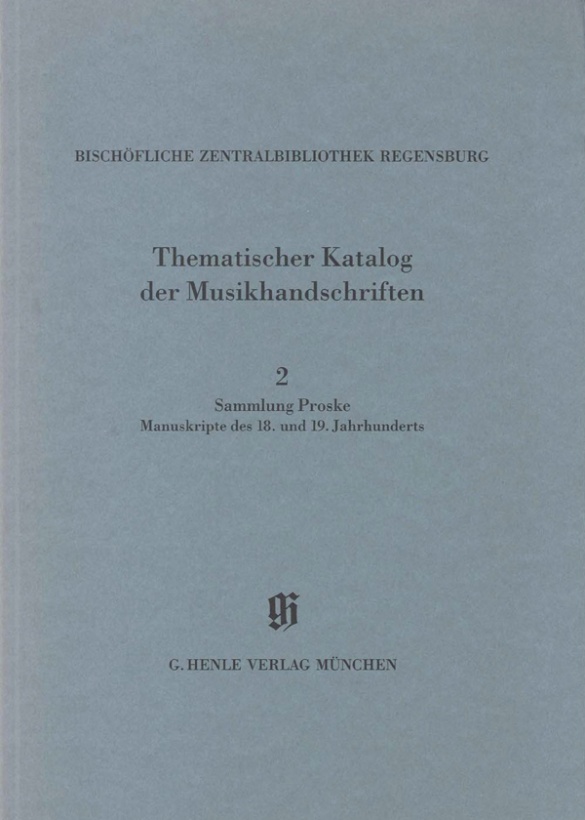 Kbm 14/2 Bischofliche Zentralbibliothek Regensburg Sheet Music Songbook