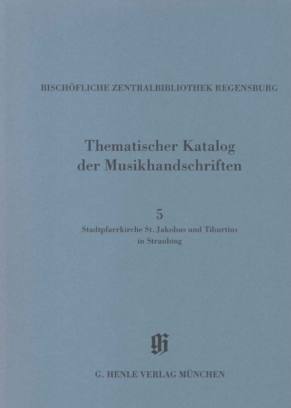 Kbm 14/5 Bischofliche Zentralbibliothek Regensburg Sheet Music Songbook