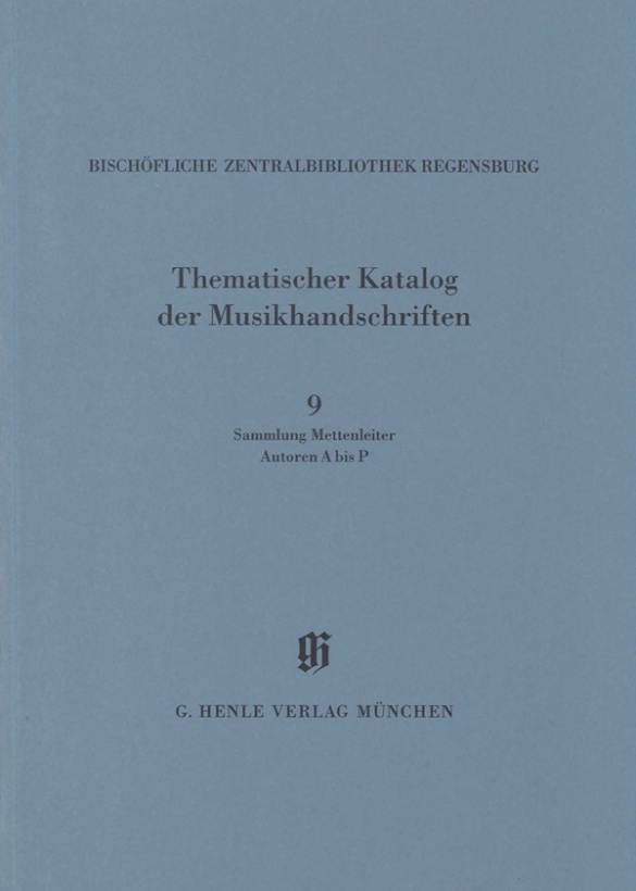 Kmb 14/9 Sammlung Mettenleiter - Autoren A - P Sheet Music Songbook