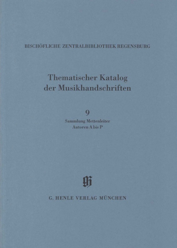 Kmb 14/9 Sammlung Mettenleiter - Autoren A - P Sheet Music Songbook