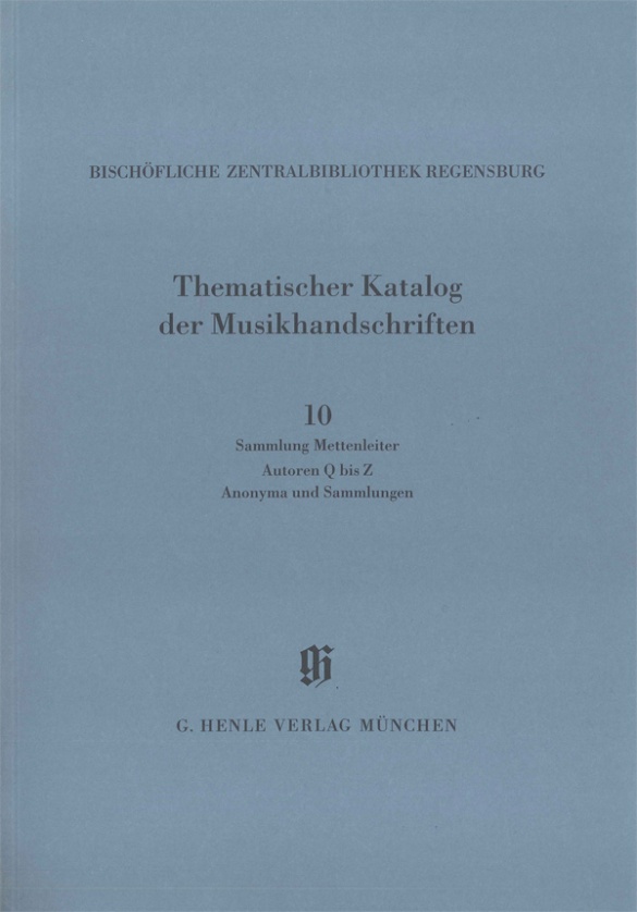 Kataloge Bayerischer Musiksammlungen 14/10 Sheet Music Songbook