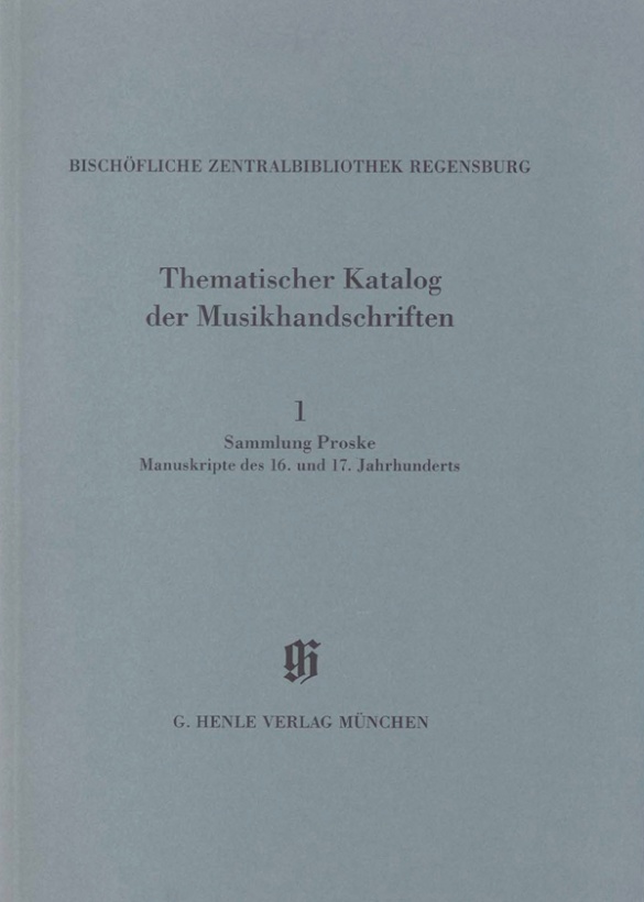 Kbm 14/1 Bischofliche Zentralbibliothek Regensburg Sheet Music Songbook