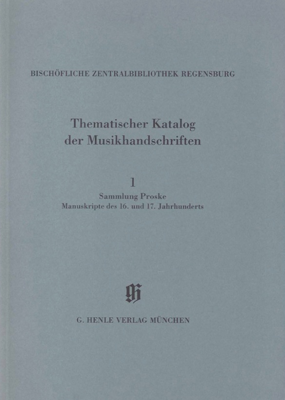 Kbm 14/1 Bischofliche Zentralbibliothek Regensburg Sheet Music Songbook