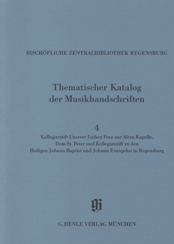 Kbm 14/4 Bischofliche Zentralbibliothek Regensburg Sheet Music Songbook