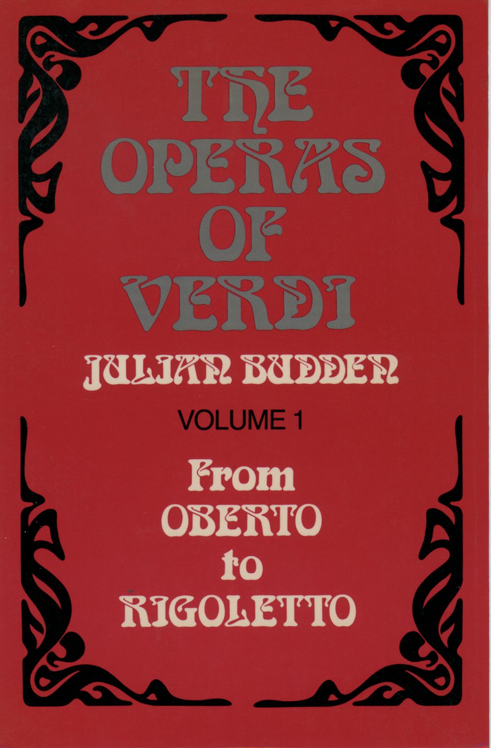 Budden The Operas Of Verdi Volume 1 Paperback Sheet Music Songbook
