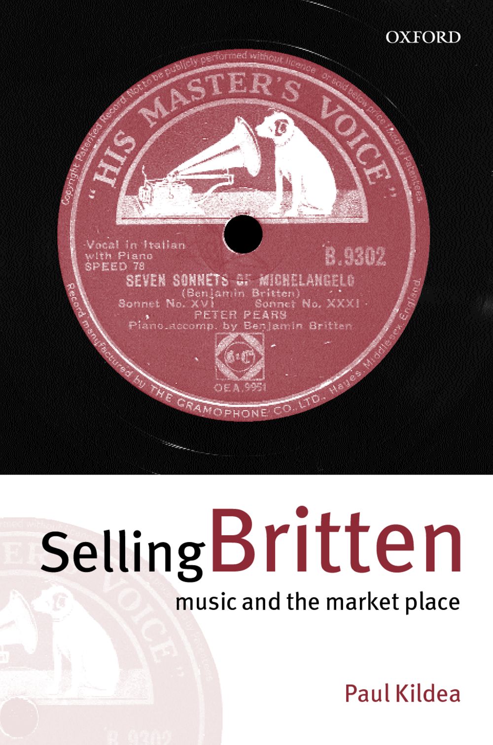 Kildea Selling Britten Hardback Sheet Music Songbook
