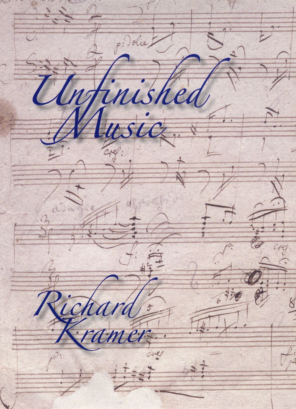 Kramer Unfinished Music Hardback Sheet Music Songbook