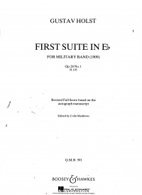 Holst First Suite In Eb Brass Band (full Score) Sheet Music Songbook