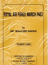 Walford-davies Raf March Past Brass Band Card Set Sheet Music Songbook