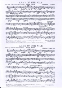 Alford Army Of The Nile Brass Band Score Sheet Music Songbook