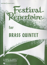 Festival Repertoire Brass Quintet Bari Treble Sheet Music Songbook
