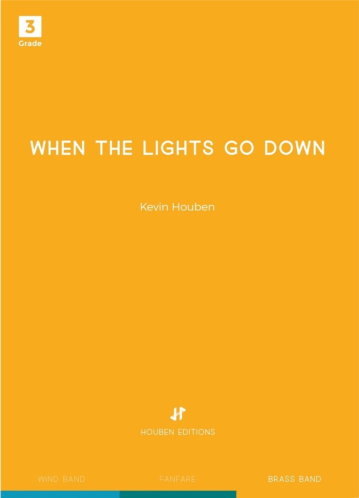 Houben When The Lights Go Down Brass Band Score Sheet Music Songbook