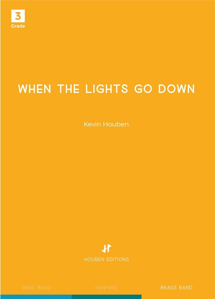 Houben When The Lights Go Down Brass Band Sc & Pts Sheet Music Songbook
